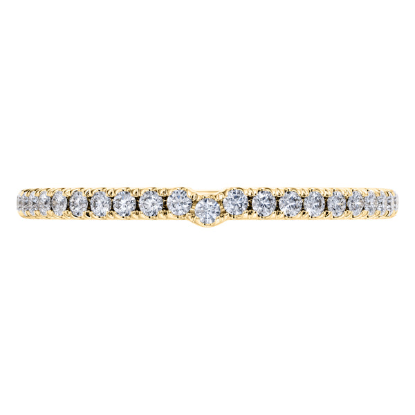 0.30ct Round Diamond Half Eternity Wedding Ring in 18ct Yellow Gold