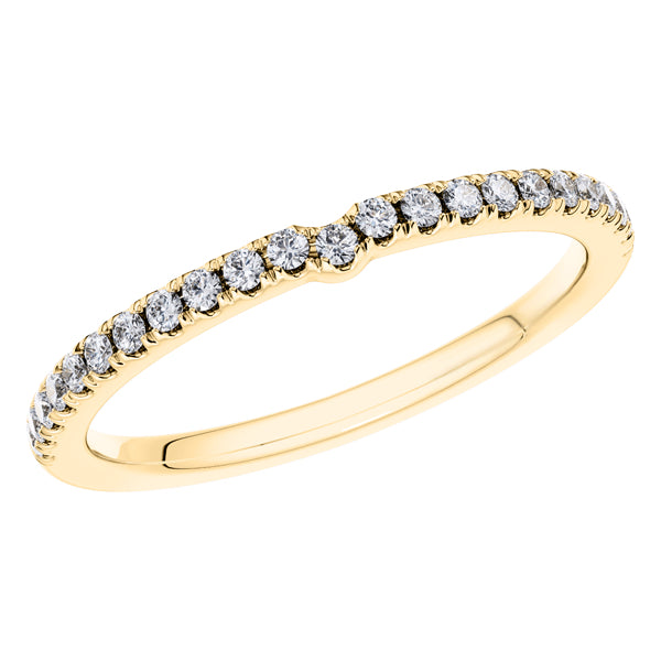 0.30ct Round Diamond Half Eternity Wedding Ring in 18ct Yellow Gold