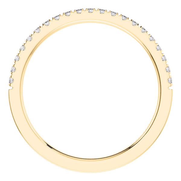 0.25ct Round Diamond Half Eternity Wedding Ring in 18ct Yellow Gold