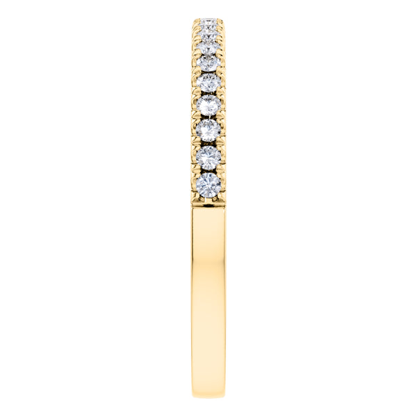 0.25ct Round Diamond Half Eternity Wedding Ring in 18ct Yellow Gold