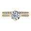 18ct Yellow Gold Round Brilliant 4 Claw Engagement Wedding Ring.