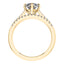 18ct Yellow Gold Round Brilliant 4 Claw Engagement Wedding Ring.