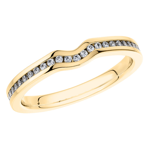 0.35ct Round Diamond Full Eternity Wedding Ring in 18ct Yellow Gold