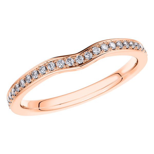 0.40ct Round Diamond Full Eternity Wedding Ring in 18ct Rose Gold