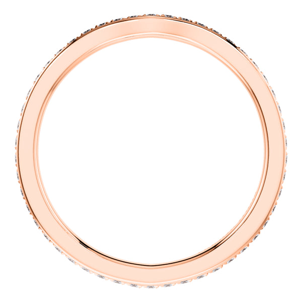 0.40ct Round Diamond Full Eternity Wedding Ring in 18ct Rose Gold