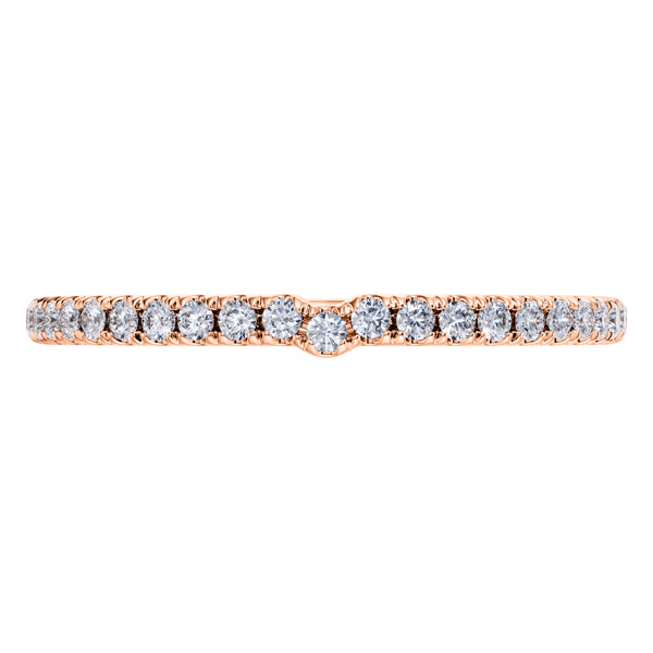 0.30ct Round Diamond Half Eternity Wedding Ring in 18ct Rose Gold