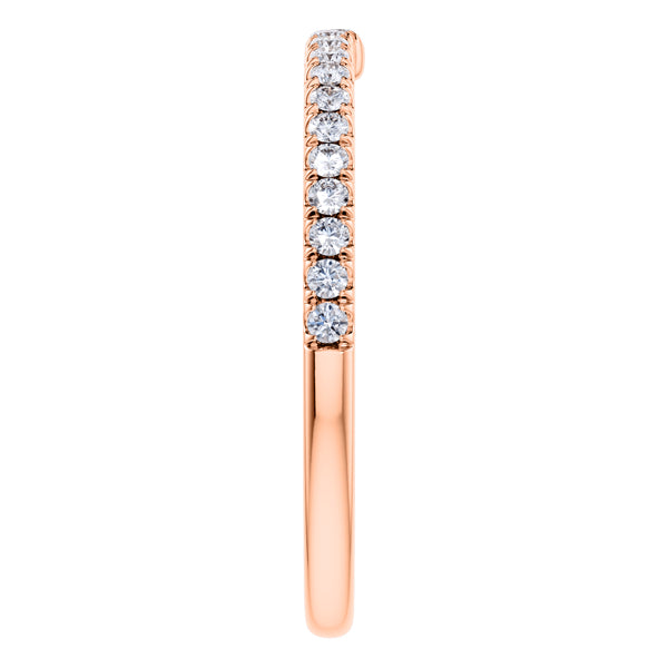 0.30ct Round Diamond Half Eternity Wedding Ring in 18ct Rose Gold