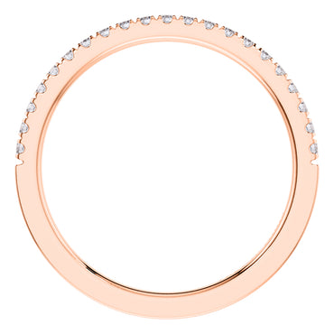 0.25ct Round Diamond Half Eternity Wedding Ring in 18ct Rose Gold
