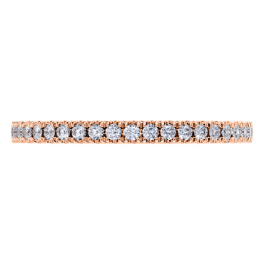 0.25ct Round Diamond Half Eternity Wedding Ring in 18ct Rose Gold