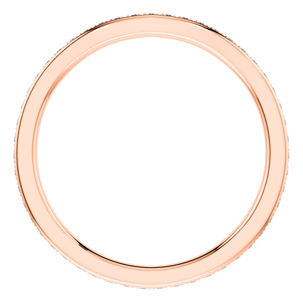 0.35ct Round Diamond Full Eternity Wedding Ring in 18ct Rose Gold