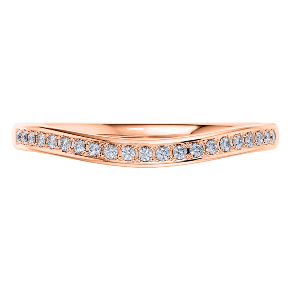 0.15ct Round Diamond Half Eternity Wedding Ring in 18ct Rose Gold