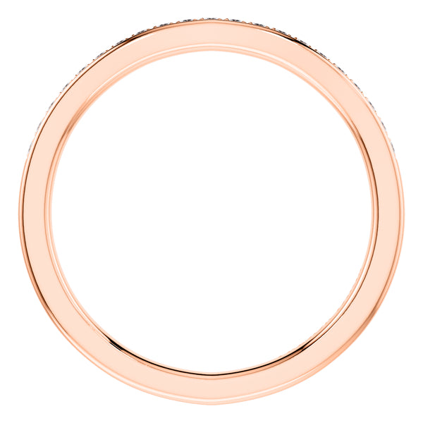 0.15ct Round Diamond Half Eternity Wedding Ring in 18ct Rose Gold