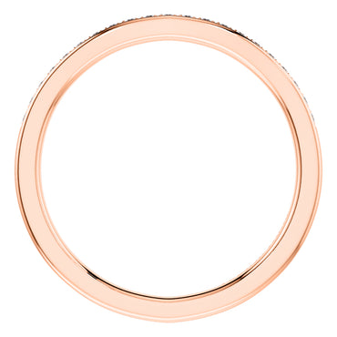 0.15ct Round Diamond Half Eternity Wedding Ring in 18ct Rose Gold