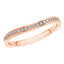 0.15ct Round Diamond Half Eternity Wedding Ring in 18ct Rose Gold