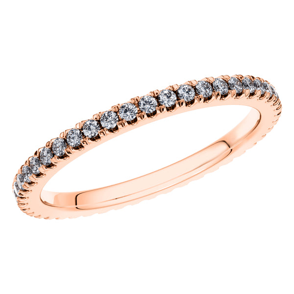 0.50ct Round Diamond Full Eternity Wedding Ring in 18ct Rose Gold