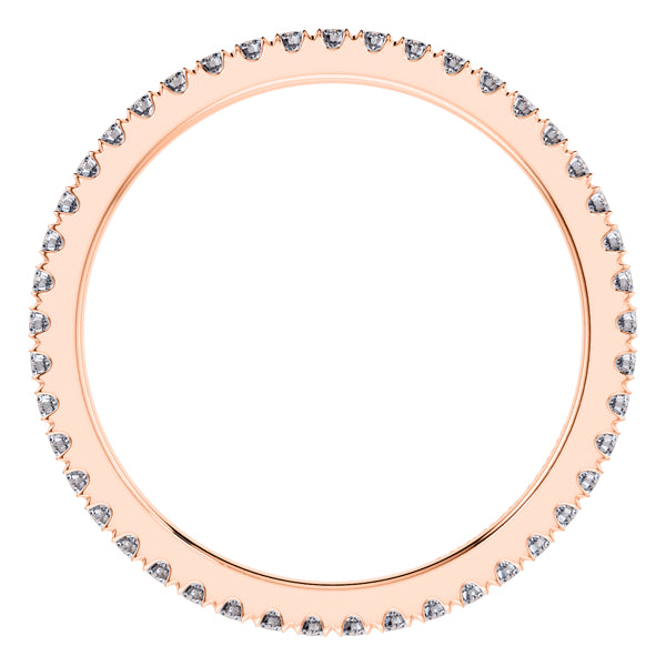 0.50ct Round Diamond Full Eternity Wedding Ring in 18ct Rose Gold