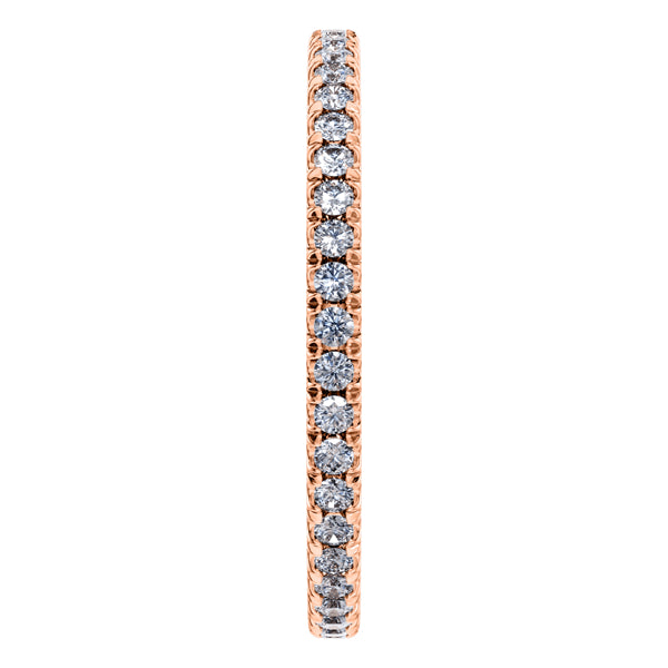 0.50ct Round Diamond Full Eternity Wedding Ring in 18ct Rose Gold