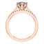 18ct Rose Gold Round Brilliant 4 Claw Engagement Wedding Ring.