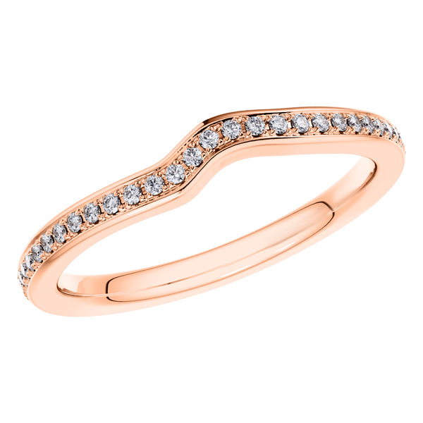 0.30ct Round Diamond Full Eternity Wedding Ring in 18ct Rose Gold