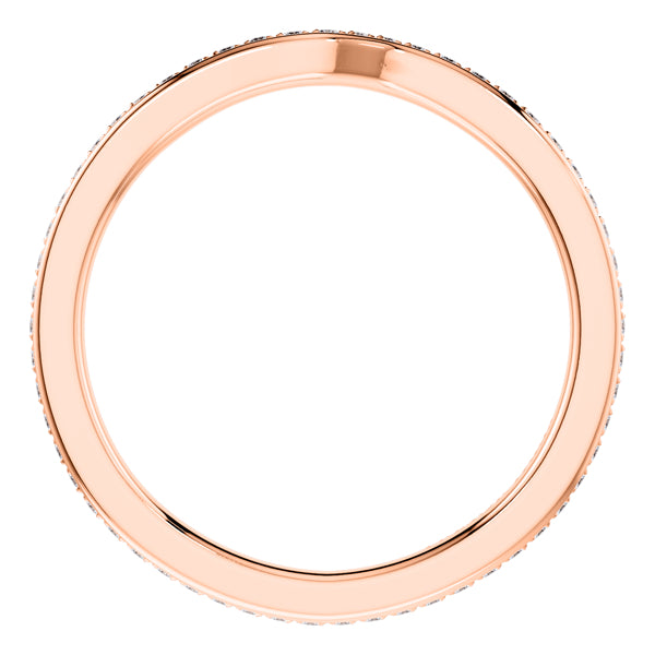 0.30ct Round Diamond Full Eternity Wedding Ring in 18ct Rose Gold