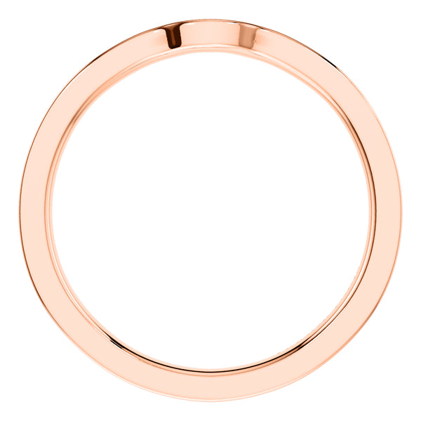 0.10ct Round Diamond Half Eternity Wedding Ring in 18ct Rose Gold