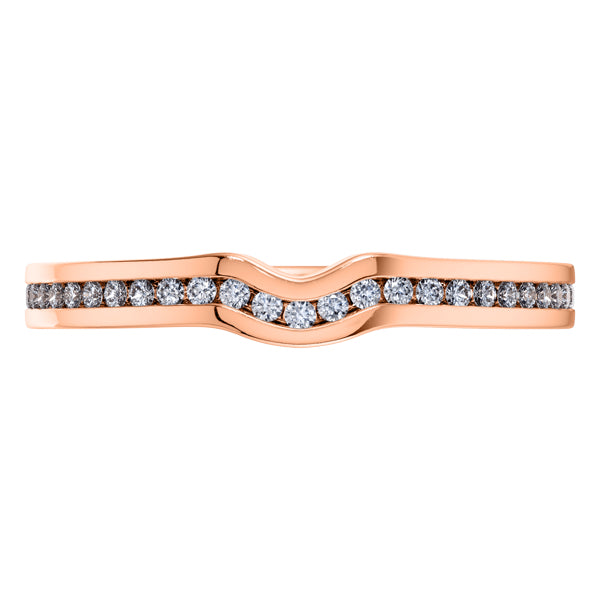 0.35ct Round Diamond Full Eternity Wedding Ring in 18ct Rose Gold