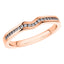 0.15ct Round Diamond Half Eternity Wedding Ring in 18ct Rose Gold