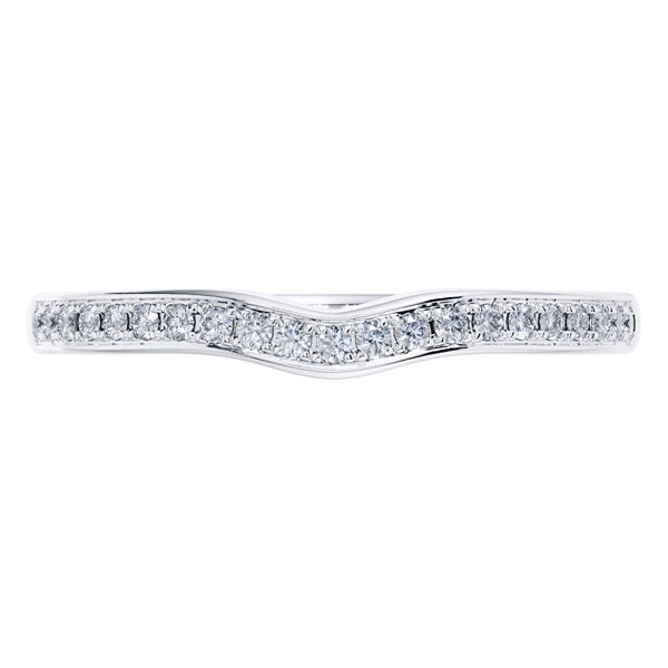 0.20ct Round Diamond Half Eternity Wedding Ring in Platinum