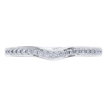 0.20ct Round Diamond Half Eternity Wedding Ring in Platinum