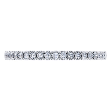 0.25ct Round Diamond Half Eternity Wedding Ring in Platinum