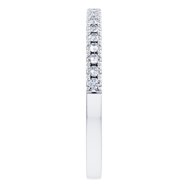 0.25ct Round Diamond Half Eternity Wedding Ring in Platinum