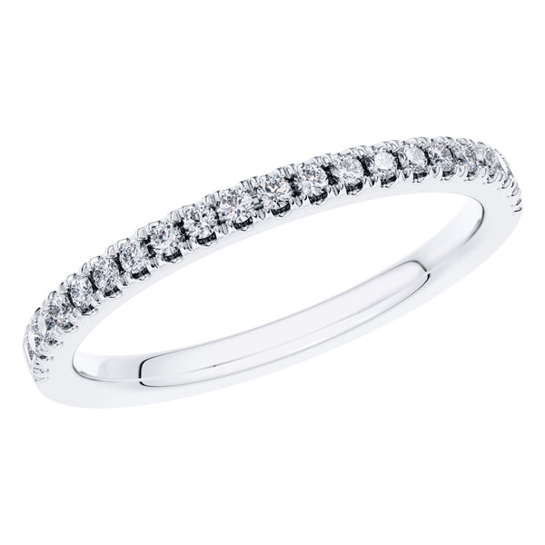 0.25ct Round Diamond Half Eternity Wedding Ring in Platinum