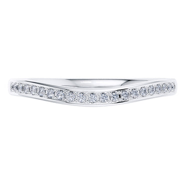 0.15ct Round Diamond Half Eternity Wedding Ring in Platinum