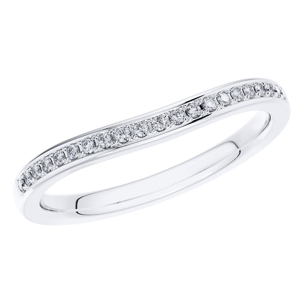 0.15ct Round Diamond Half Eternity Wedding Ring in Platinum