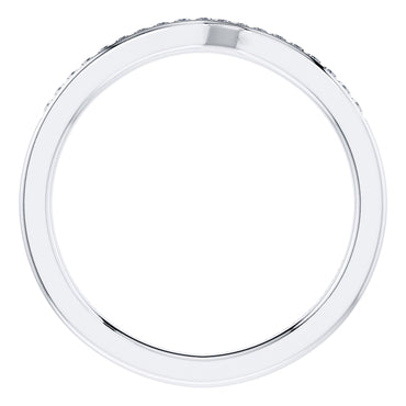 0.10ct Round Diamond Half Eternity Wedding Ring in Platinum