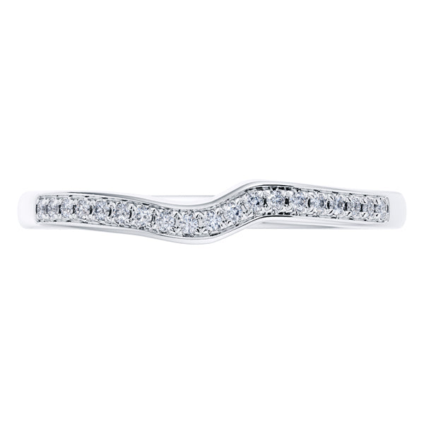 0.10ct Round Diamond Half Eternity Wedding Ring in Platinum