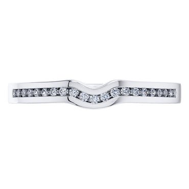 0.15ct Round Diamond Half Eternity Wedding Ring in Platinum