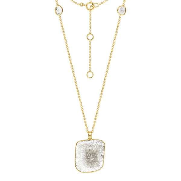 2.82ct Fancy Diamond Pendant & Chain Necklace in 18ct Yellow Gold