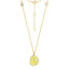 Stylish Yellow Sapphire & Slice of Diamond Necklace in 18ct Yellow Gold