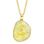 Stylish Yellow Sapphire & Slice of Diamond Necklace in 18ct Yellow Gold