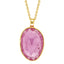 Stylish Rose Cut Ruby & Slice of Diamond Necklace in 18ct Yellow Gold