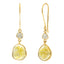 Yellow Sapphire & Slice of Diamond Drop Earrings in 18ct Yellow Gold