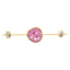 Stylish Rose Cut Ruby with Slice of Diamond Bracelet in 18ct Yellow Gold