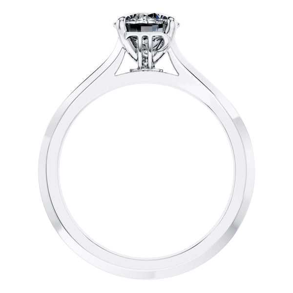 1.01ct F-VS2 Round Diamond Solitaire Engagement Ring in Platinum