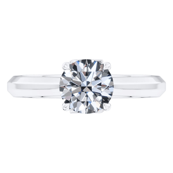 1.01ct F-VS2 Round Diamond Solitaire Engagement Ring in Platinum