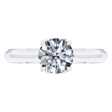 1.01ct F-VS2 Round Diamond Solitaire Engagement Ring in Platinum