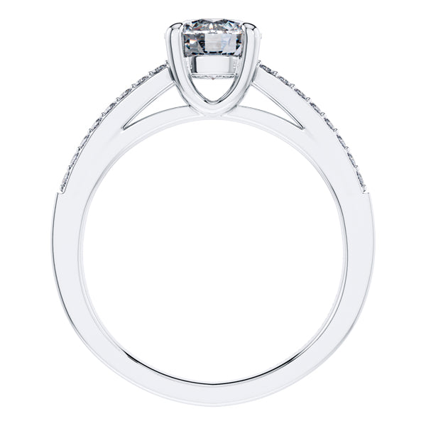 GIA Certified 1.32ct Round Diamond Engagement Ring in 18ct White Gold