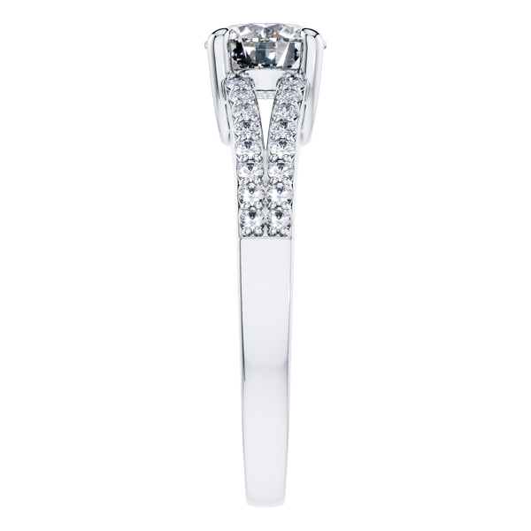 GIA Certified 1.32ct Round Diamond Engagement Ring in 18ct White Gold