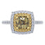 GIA Certified 1.56ct Yellow Diamond Engagement Ring in 18ct White Gold