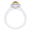 GIA Certified 0.92ct Yellow Diamond Engagement Ring in 18ct White Gold